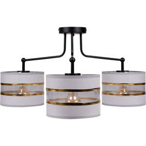 Bílé stropní svítidlo s textilním stínidlem ø 20 cm Andy – Candellux Lighting obraz
