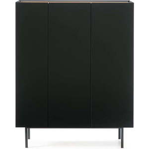 Černá vysoká komoda v dekoru dubu 95x120 cm Arista – Teulat obraz