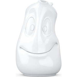 Bílá usměvavá konvice z porcelánu 58products, objem 1200 ml obraz