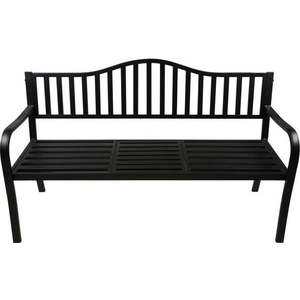 Černá kovová zahradní lavice Segula - Garden Pleasure obraz