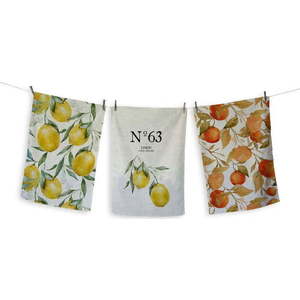 Sada 3 utěrek Madre Selva Lemons, 50 x 70 cm obraz