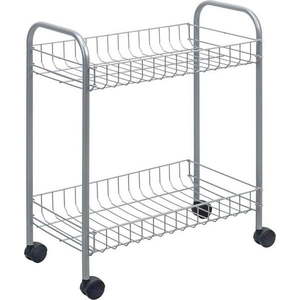 Pojízdný dvoupatrový regál Metaltex Greg, délka 41 cm obraz