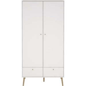 Bílá šatní skříň 99x200 cm Bodo – Tvilum obraz
