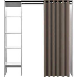 Otevřená šatní skříň ve světle hnědo-bílé barvě 160x182 cm Tom – TemaHome obraz