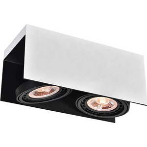 Bílo-černé stropní svítidlo s kovovým stínidlem 14x31 cm Verso – GTV obraz