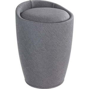 Šedý koš na prádlo a taburetka v jednom Wenko Linen Look, 20 l obraz