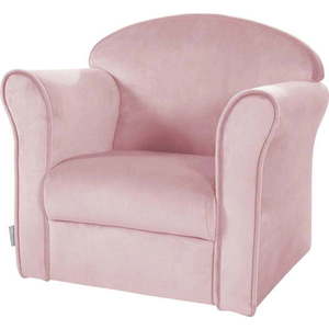 Světle růžové sametové dětské křesílko Lil Sofa – Roba obraz
