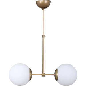 Závěsné svítidlo se skleněným stínidlem ve zlato-bílé barvě ø 15 cm Seagull – Squid Lighting obraz