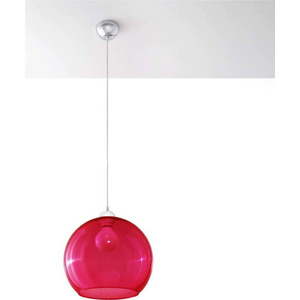 Červené závěsné svítidlo se skleněným stínidlem ø 30 cm Bilbao – Nice Lamps obraz