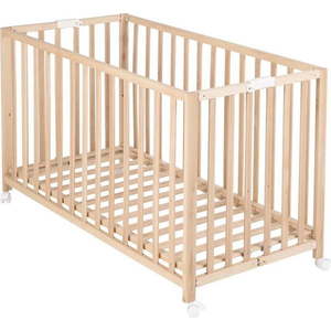 Skládací postýlka na kolečkách v přírodní barvě 60x120 cm Fold up – Roba obraz