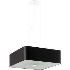 Černé závěsné svítidlo se skleněno-textilním stínidlem Kortez – Nice Lamps obraz