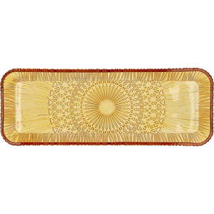 Oranžový skleněný servírovací talíř 14x38 cm Kusintha – Bitz obraz