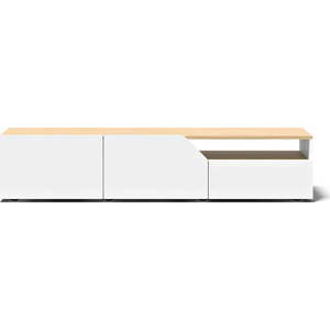 Bílý TV stolek v dekoru dubu 180x38 cm Verone - TemaHome obraz