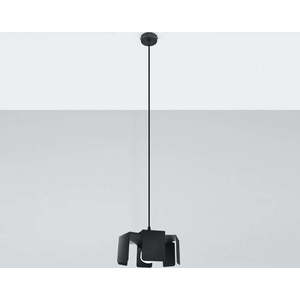 Černé závěsné svítidlo s kovovým stínidlem ø 24 cm Rossario – Nice Lamps obraz