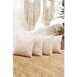Povlaky na polštáře v sadě 4 ks z bio bavlny 43x43 cm Natural – Mila Home obraz