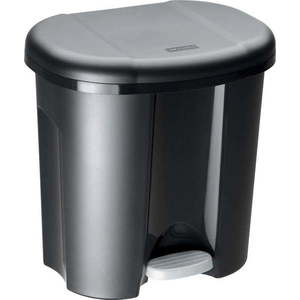 Černý pedálový odpadkový koš z recyklovaného plastu 20 l Duo - Rotho obraz