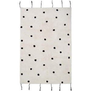 Černo-krémový pratelný ručně tkaný bavlněný koberec 100x150 cm Nümi Black – Nattiot obraz