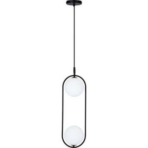 Černé závěsné svítidlo se skleněným stínidlem 18.5x15 cm Cordel – Candellux Lighting obraz
