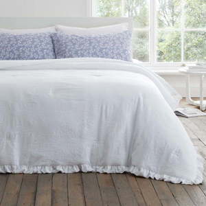 Bílý přehoz na dvoulůžko 220x230 cm Soft Washed Frill – Bianca obraz