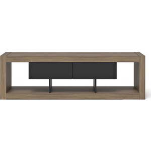 Hnědo-černý TV stolek v dekoru ořechu 175x52 cm Nara – TemaHome obraz