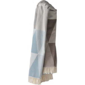 Modro-šedý pléd s podílem bavlny Euromant Pisa, 140 x 180 cm obraz