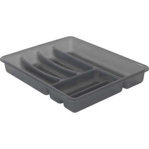 Šedý plastový příborník do zásuvky 39 x 32 cm Basic - Rotho obraz