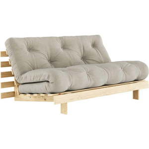Béžová lněná rozkládací pohovka 160 cm Roots - Karup Design obraz