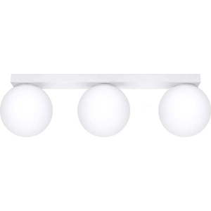 Bílé stropní svítidlo se skleněným stínidlem ø 12 cm Umerta – Nice Lamps obraz
