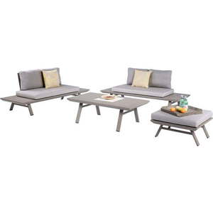 Set zahradního nábytku v šedé barvě s hliníkovou konstrukcí Garden Pleasure Celia obraz