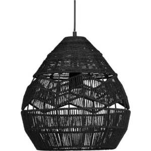 Černá závěsná lampa WOOOD Adelaide, ø 35 cm obraz