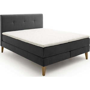 Antracitová boxspring postel 160x200 cm Stockholm – Meise Möbel obraz