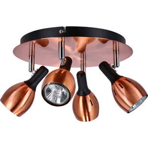 Stropní svítidlo v měděné barvě s kovovým stínidlem 35x35 cm Cross – Candellux Lighting obraz