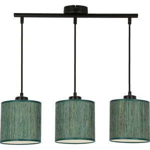 Tmavě zelené závěsné svítidlo s textilním stínidlem ø 15 cm Patti – Candellux Lighting obraz