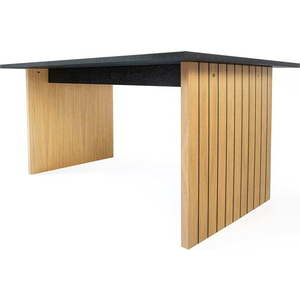 Jídelní stůl s deskou v dubovém dekoru 90x160 cm Stripe – Woodman obraz