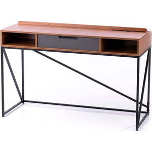 Pracovní stůl s deskou v dekoru ořechového dřeva 48x120 cm Odel – Homede obraz