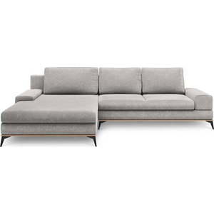 Světle šedá rozkládací rohová pohovka Windsor & Co Sofas Planet, levý roh obraz