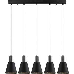 Černé závěsné svítidlo pro 5 žárovek Opviq lights Kem obraz
