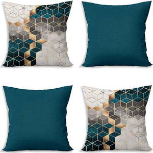 Povlaky na polštáře v sadě 4 ks 43x43 cm Optic - Minimalist Cushion Covers obraz