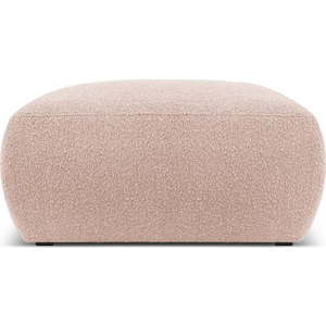 Růžový taburet z textilie bouclé Molino – Micadoni Home obraz
