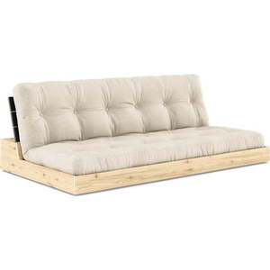Šedo-béžová lněná rozkládací pohovka 196 cm Base – Karup Design obraz