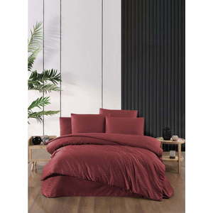 Červené damaškové povlečení na dvoulůžko/prodloužené s prostěradlem/4dílné 200x220 cm – Mila Home obraz