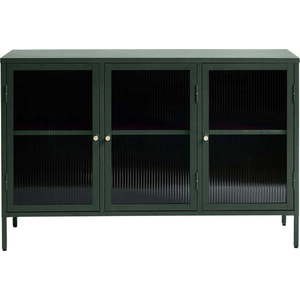Zelená kovová vitrína Unique Furniture Bronco, výška 85 cm obraz