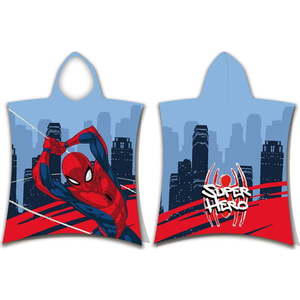 Modro-červené froté dětské pončo Spider-Man – Jerry Fabrics obraz