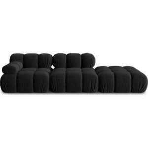 Černá sametová pohovka 282 cm Bellis – Micadoni Home obraz