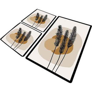 Hnědé koupelnové předložky v sadě 3 ks 60x100 cm Day Sunrise – Foutastic obraz