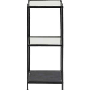Černý skleněný regál 35x83 cm Seaford – Actona obraz