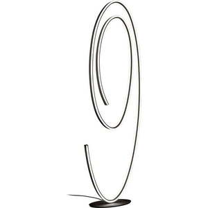 Černá LED stojací lampa s kovovým stínidlem (výška 175 cm) Ciola – CINQUE obraz