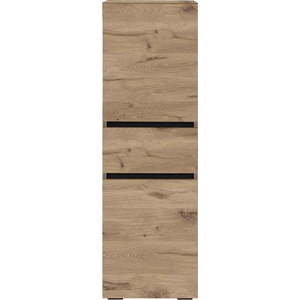 Vysoká úzká koupelnová skříňka v dekoru dubu v přírodní barvě 38x130 cm Wisla – Støraa obraz