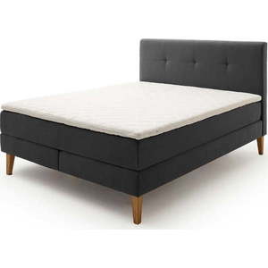 Antracitová boxspring postel 180x200 cm Stockholm – Meise Möbel obraz