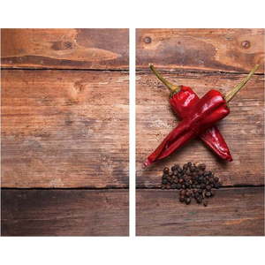 Kryty na sporák z tvrzeného skla v sadě 2 ks 52x30 cm Pepper – Allstar obraz